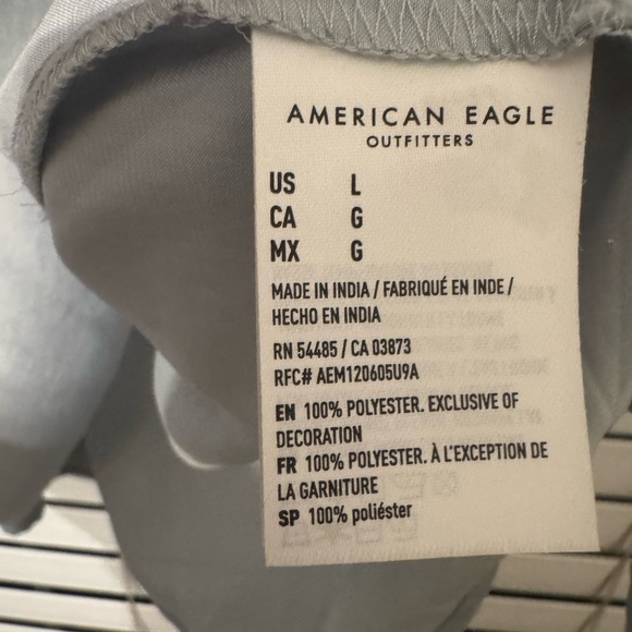 American Eagle Outfitters Light Blue V-Neck Blouse - Picture 5 of 5